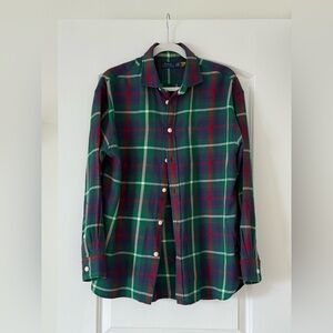 Polo by Ralph Lauren Navy and Green Plaid Button-Down Shirt